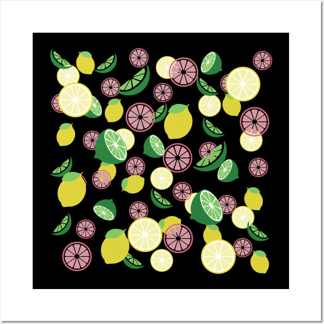 Lemon pattern Wall Art by dddesign